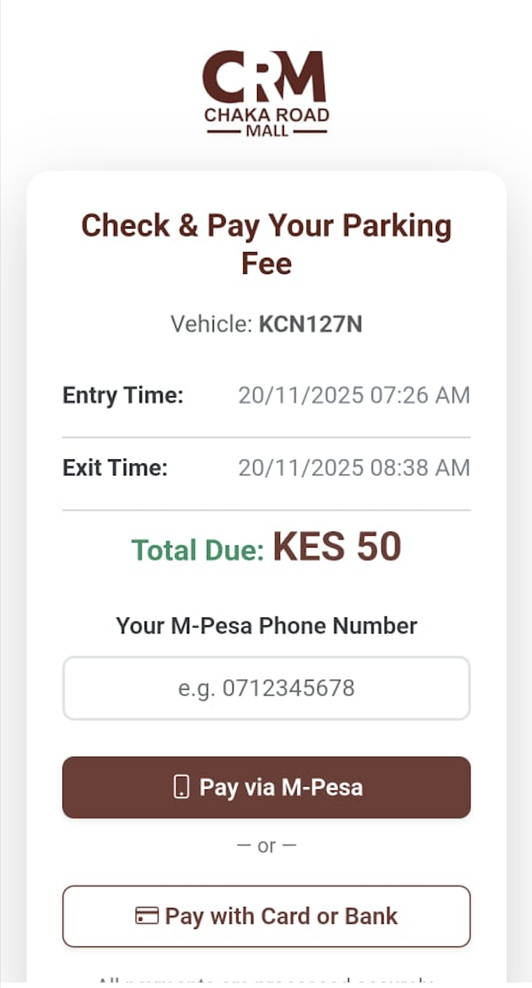 Start Parking Session